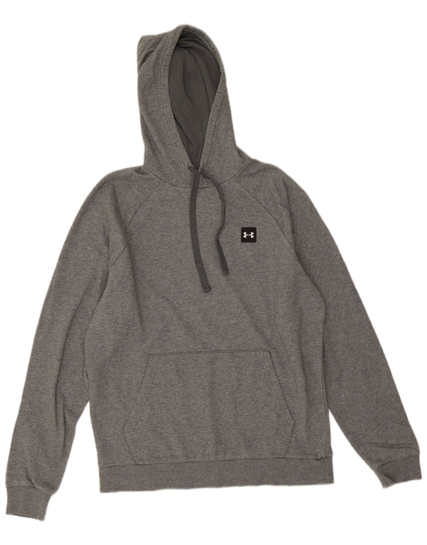 Under Armour Mens Hoodie Jumper Medium Grey Flecked Cotton