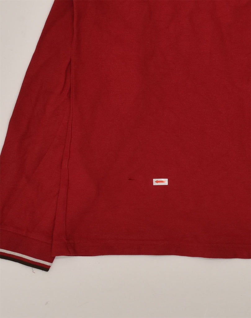 FILA Mens Long Sleeve Polo Shirt Medium Red Cotton | Vintage Fila | Thrift | Second-Hand Fila | Used Clothing | Messina Hembry 