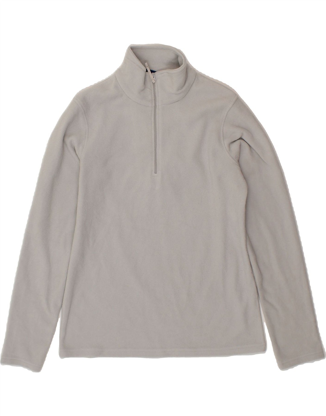 MOUNTAIN WAREHOUSE Womens Zip Neck Fleece Jumper UK 14 Medium Grey Vintage Mountain Warehouse and Second-Hand Mountain Warehouse from Messina Hembry 