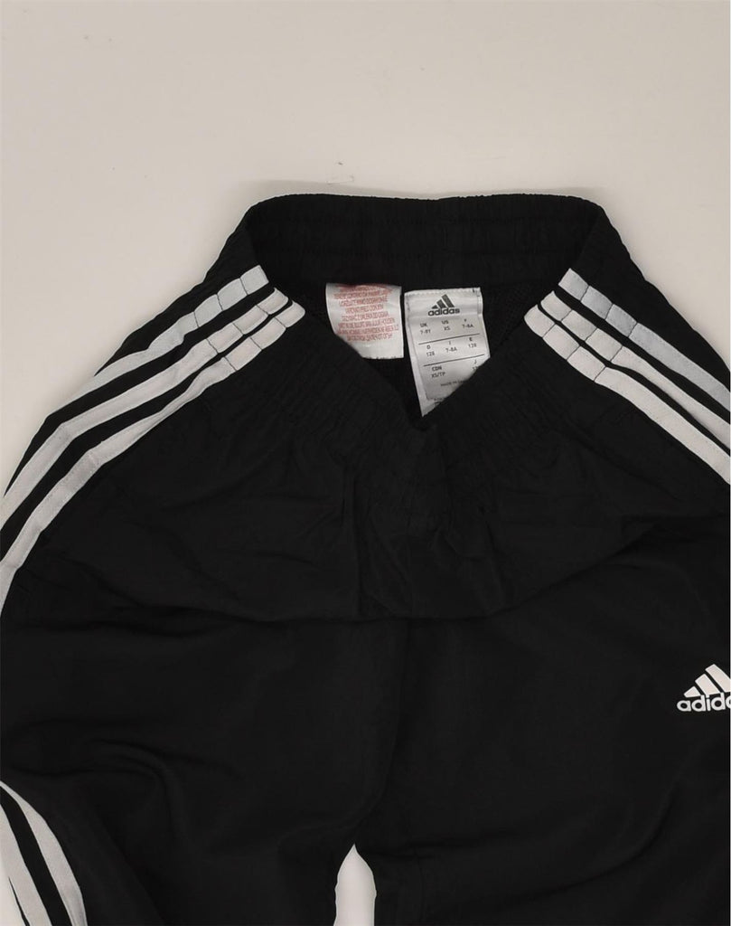 ADIDAS Boys Tracksuit Trousers Joggers 7-8 Years Black Polyester | Vintage Adidas | Thrift | Second-Hand Adidas | Used Clothing | Messina Hembry 