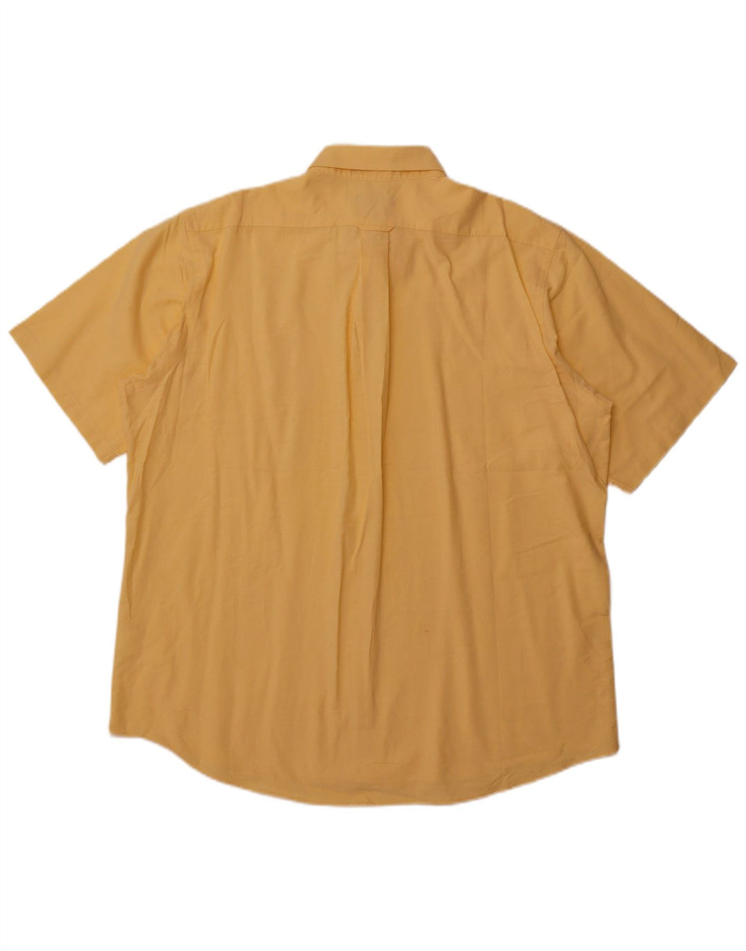 IZOD Mens Short Sleeve Shirt Size 17 XL Yellow Cotton
