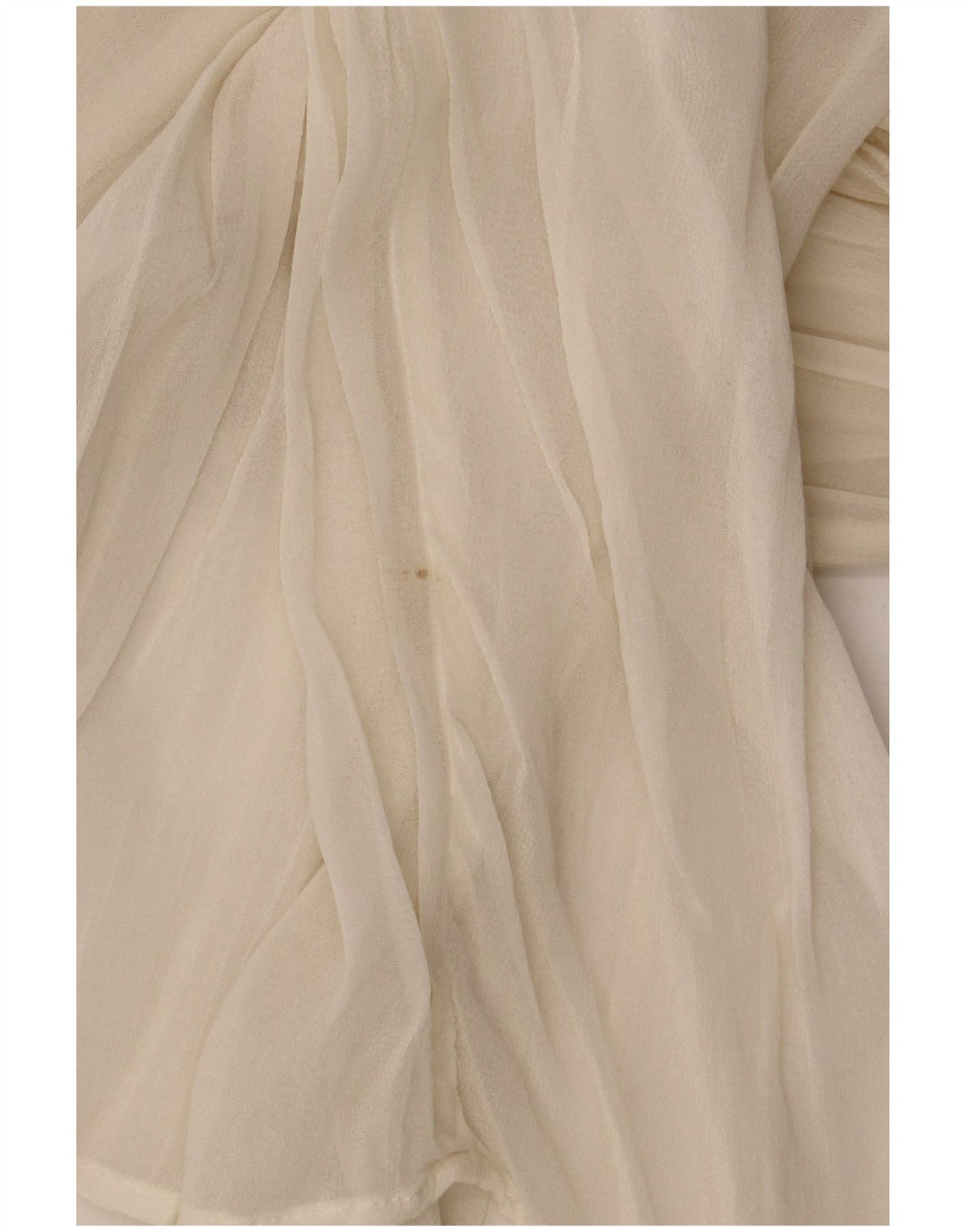 Zara Womens Oversized See Through Long Sleeve Blouse Top UK 10 Small Beige