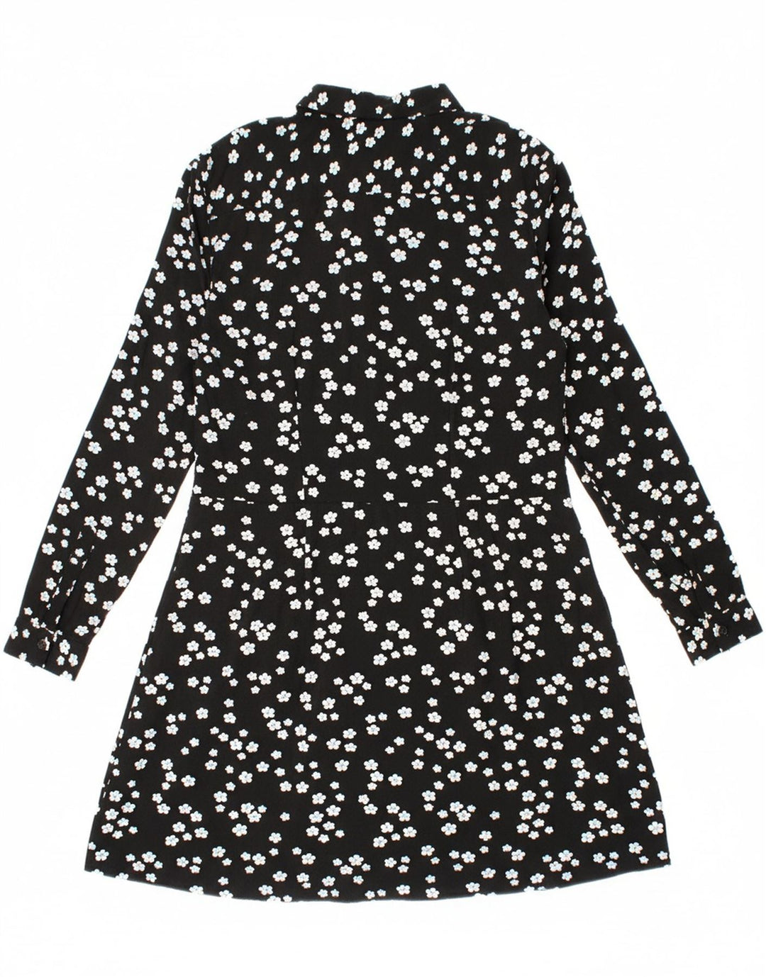 JACK WILLS Womens Pullover Shirt Dress UK 8 Small Black Floral Viscose
