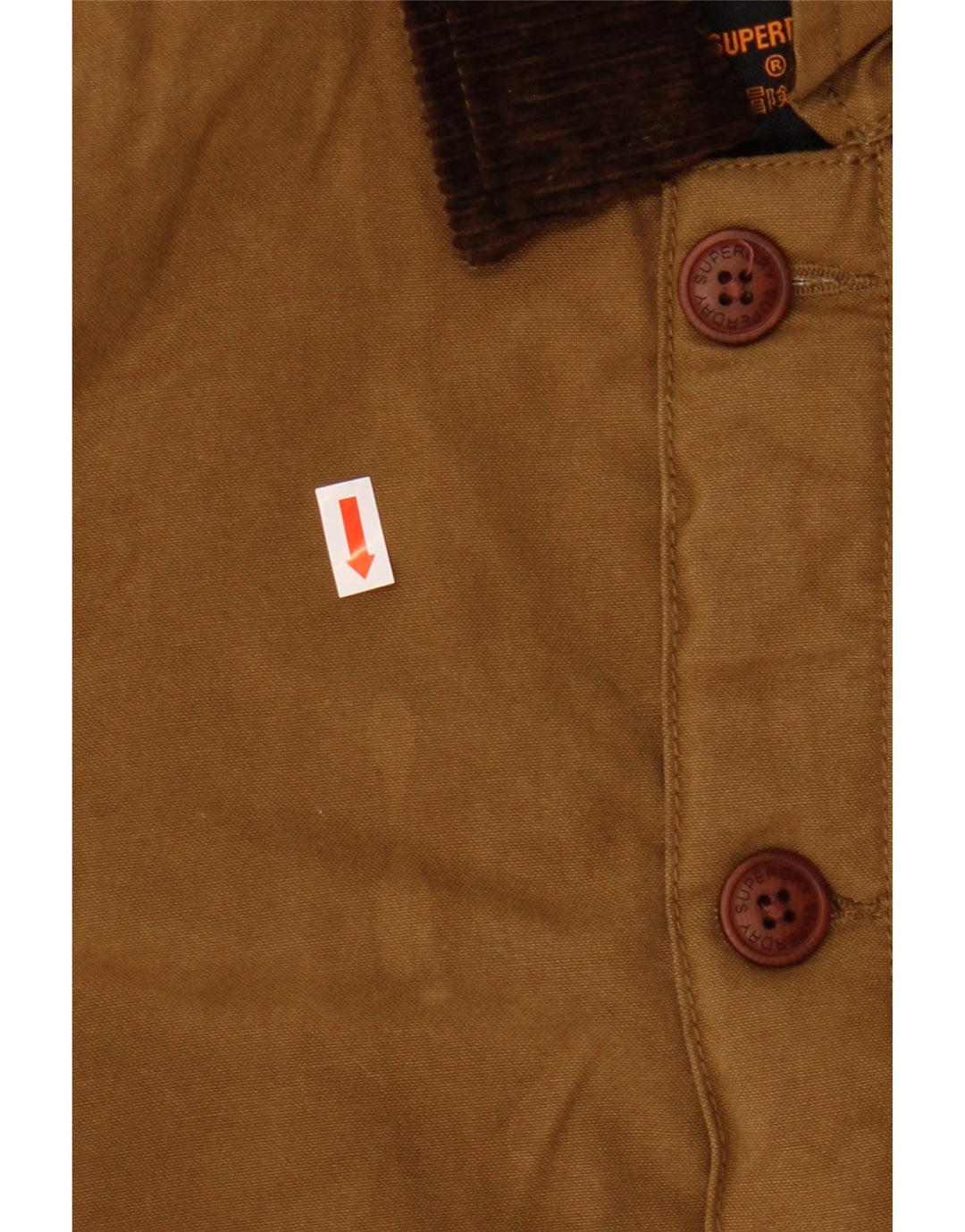 Superdry Mens Windbreaker Jacket UK 36 Small Brown Polyester