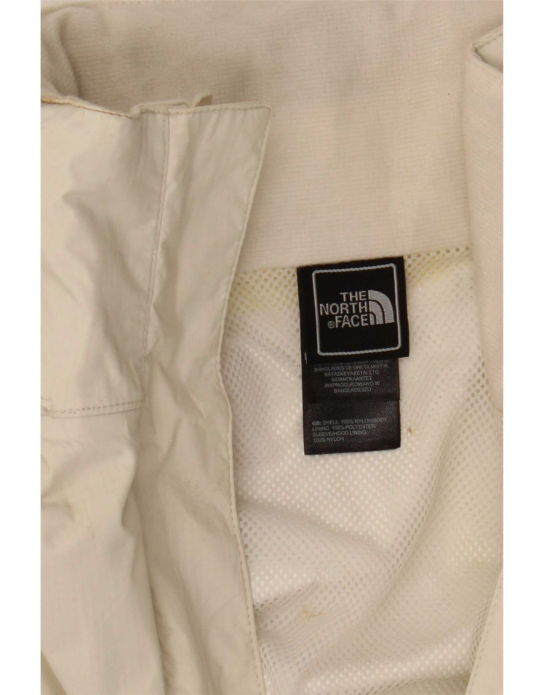 The North Face Womens Hooded Rain Jacket UK 14 Medium White Nylon