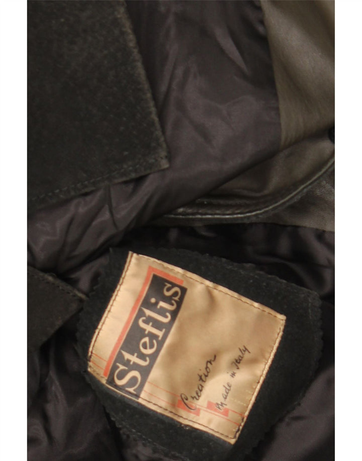 Vintage Mens 3 Button Suede Blazer Jacket UK 38 Medium Black
