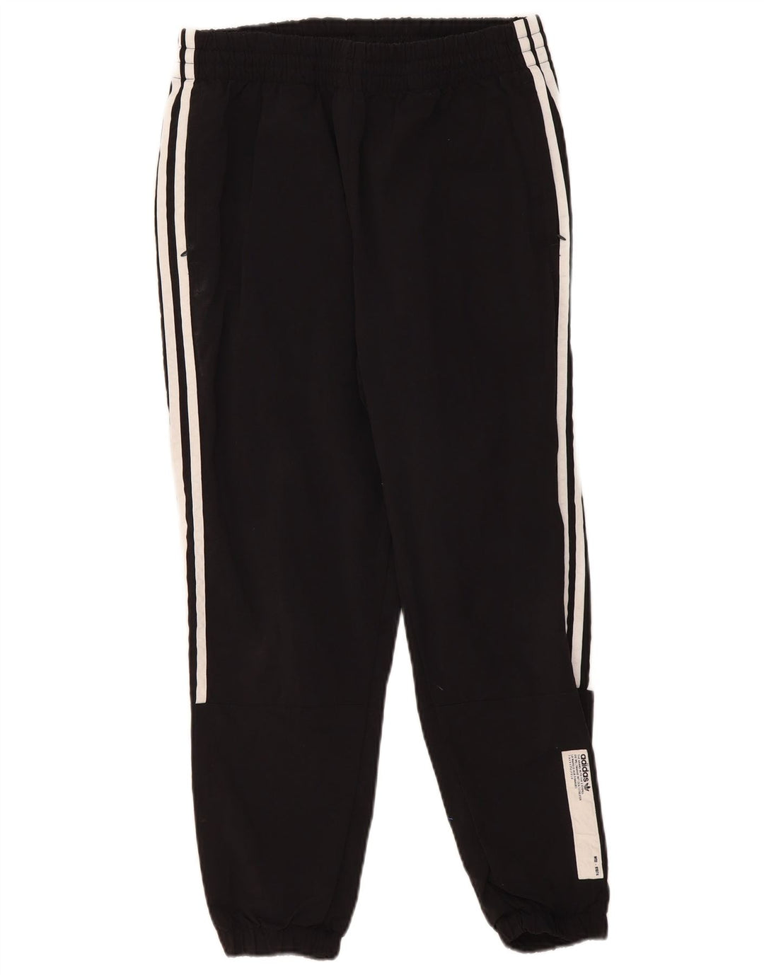 Adidas Mens Crop Tracksuit Trousers Joggers Medium Black Nylon