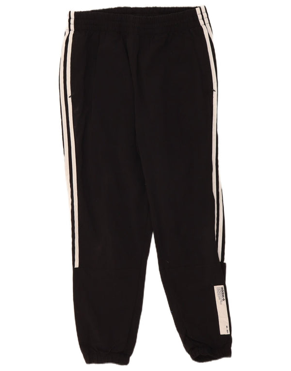 Adidas Mens Crop Tracksuit Trousers Joggers Medium Black Nylon
