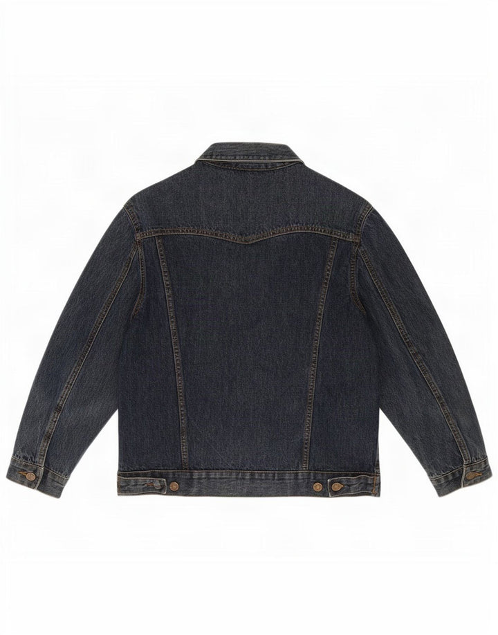 Divided Womens By H&M Denim Jacket UK 14 Medium Blue Floral Cotton