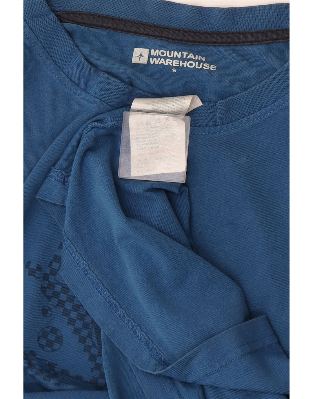 Mountain Warehouse Mens Graphic T-Shirt Top Small Blue Cotton