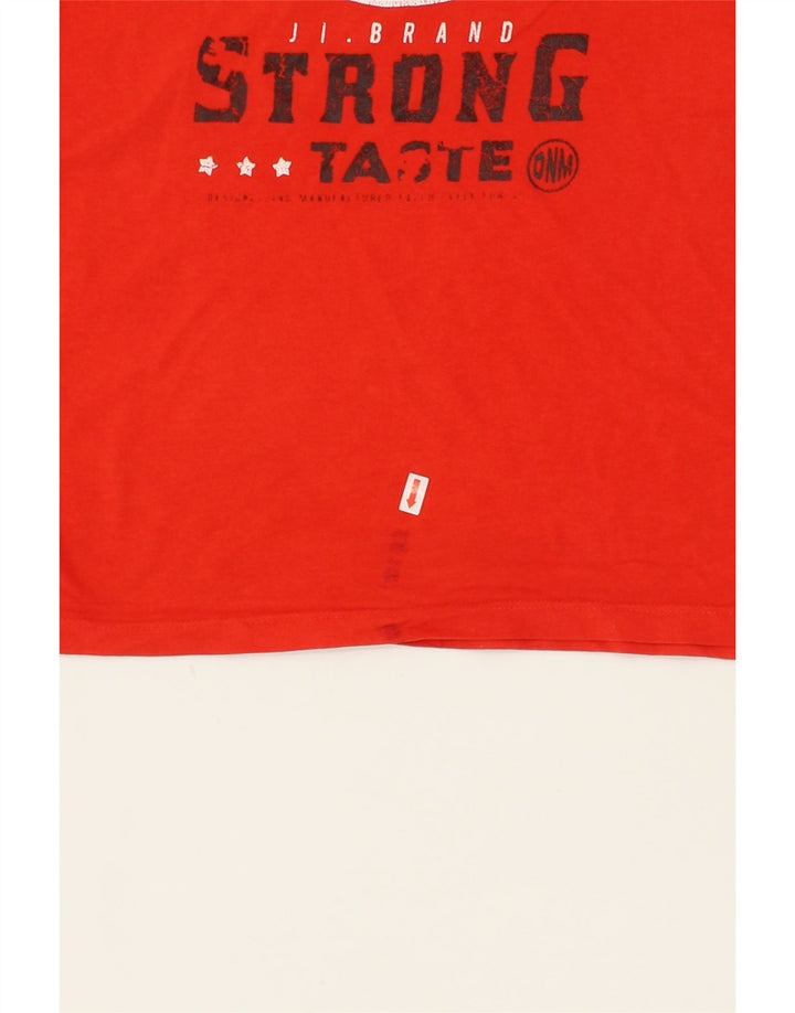 JACK & JONES Mens Graphic T-Shirt Top XL Red Vintage Jack & Jones and Second-Hand Jack & Jones from Messina Hembry 
