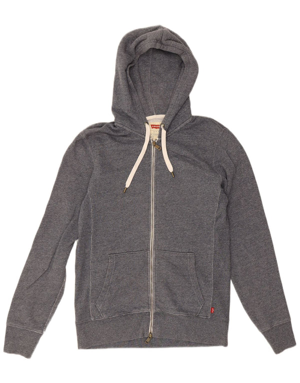 Levi's Mens Zip Hoodie Sweater Small Grey Cotton