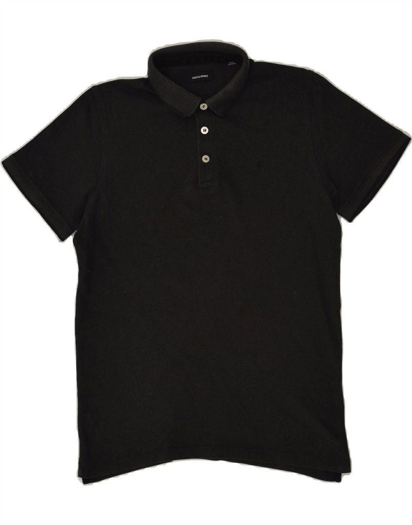 JACK & JONES Mens Polo Shirt Large Black Cotton | Vintage Jack & Jones | Thrift | Second-Hand Jack & Jones | Used Clothing | Messina Hembry 