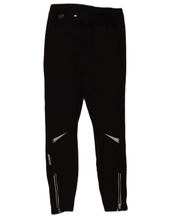 PUMA Womens Leggings UK 12 Medium  Black Colourblock Polyester