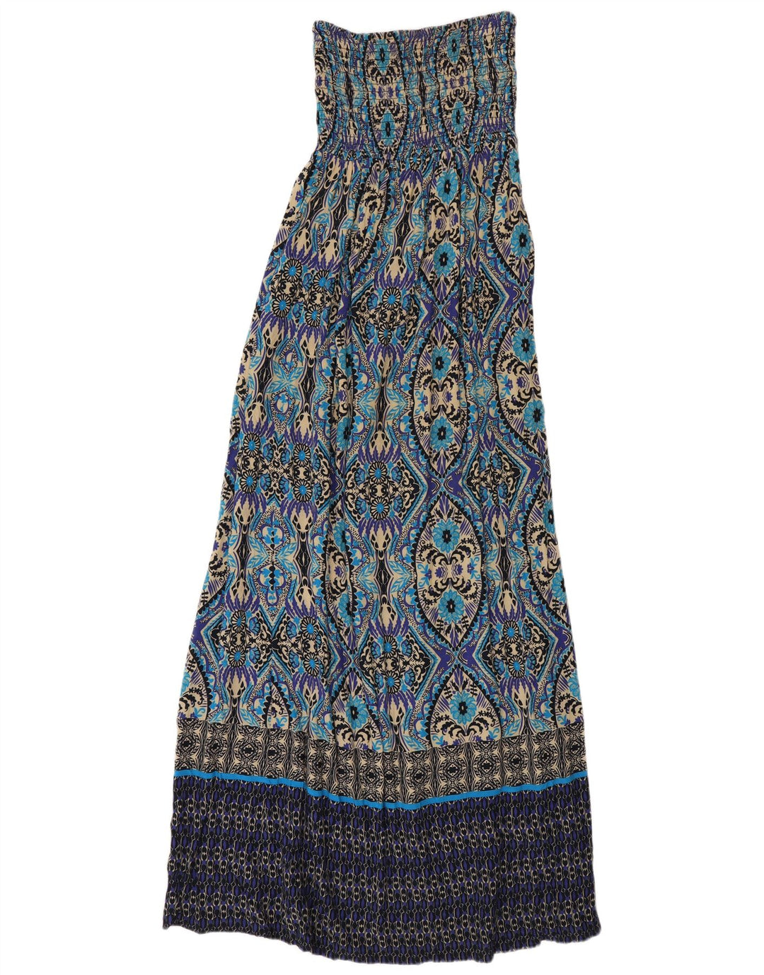 Monsoon Womens Strapless Maxi Dress UK 8 Small Multicoloured Paisley