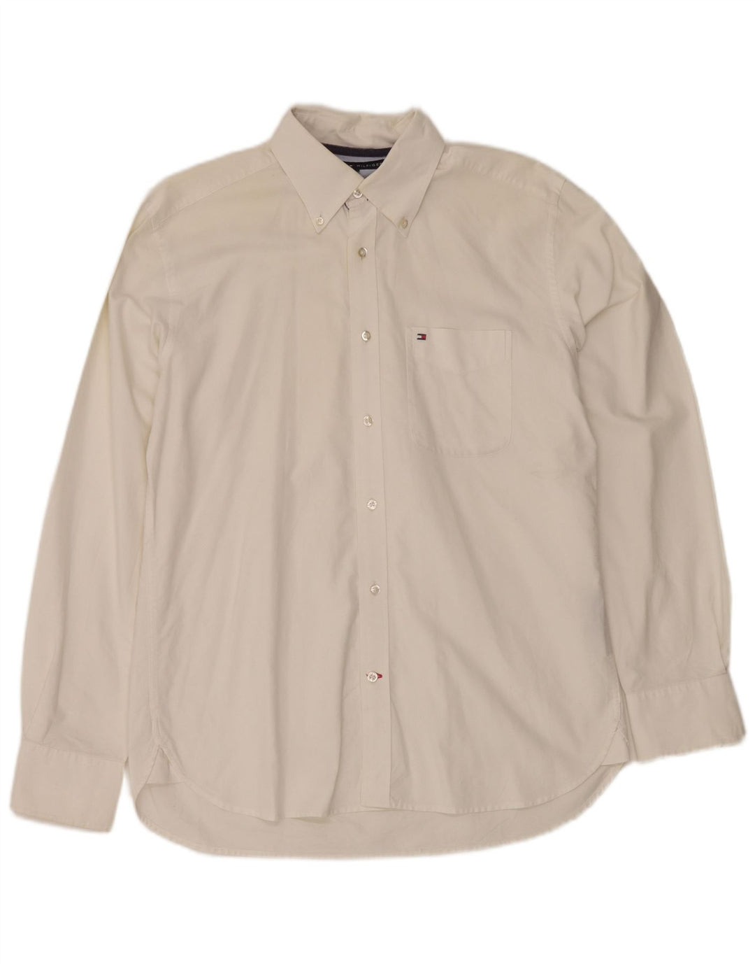 Tommy Hilfiger Mens Shirt Medium White Cotton