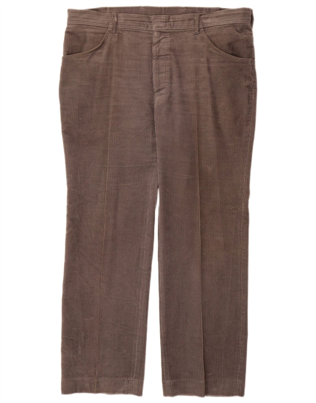 Farah Mens Straight Corduroy Trousers W38 L29 Grey Cotton