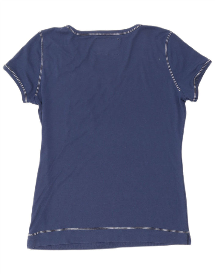 Champion Womens T-Shirt Top UK 14 Large Navy Blue