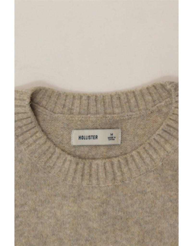 HOLLISTER Womens Loose Fit Crew Neck Jumper Sweater UK 14 Medium Grey Vintage Hollister and Second-Hand Hollister from Messina Hembry 