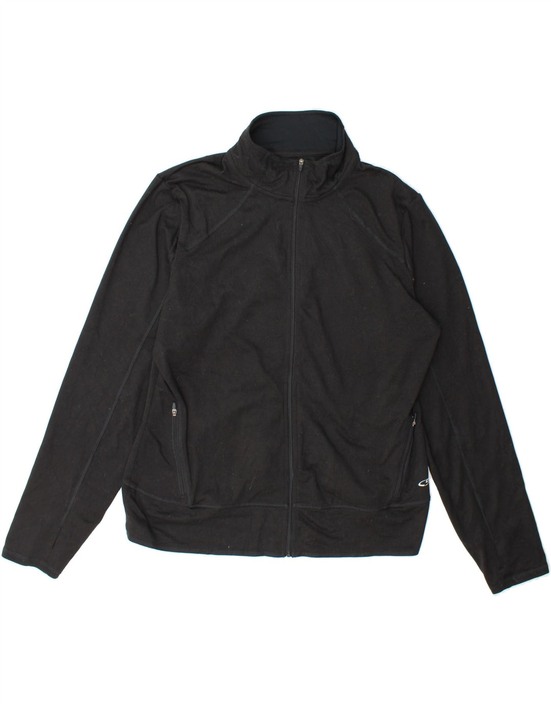 CHAMPION Womens Tracksuit Top Jacket UK 18 XL Black Polyester Vintage Champion and Second-Hand Champion from Messina Hembry 
