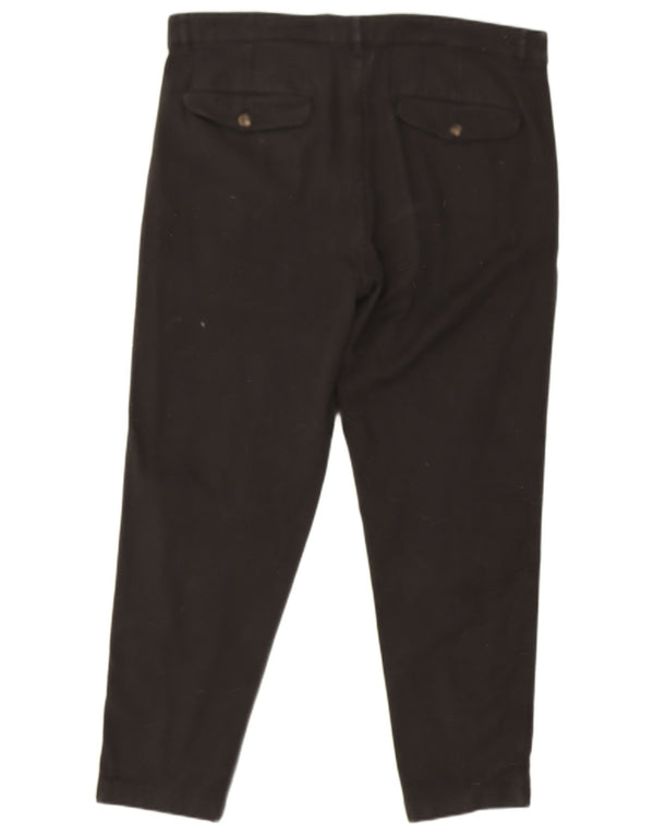 Zara Mens Slim Chino Trousers EU 46 XL W36 L27 Black
