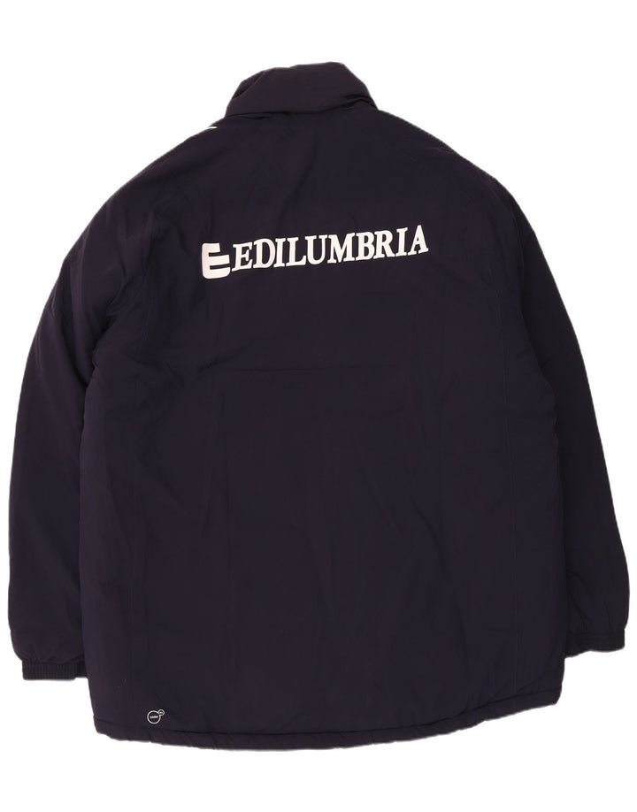Puma Mens Graphic Windbreaker Jacket UK 42 XL Navy Blue Polyester