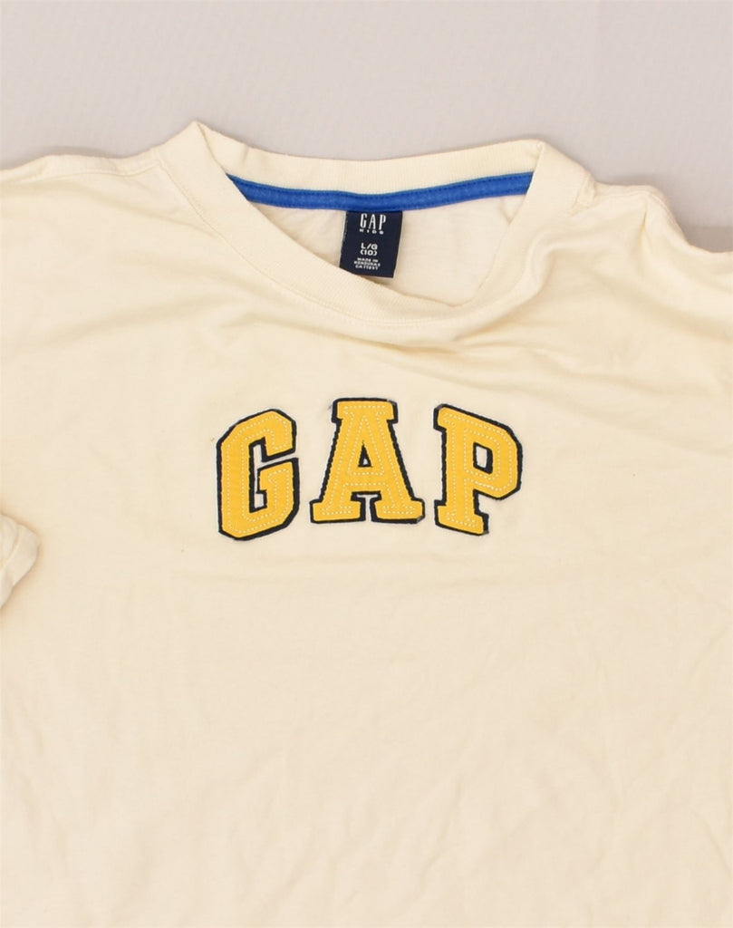 GAP Boys Graphic Top Long Sleeve 9-10 Years Large White Cotton | Vintage Gap | Thrift | Second-Hand Gap | Used Clothing | Messina Hembry 