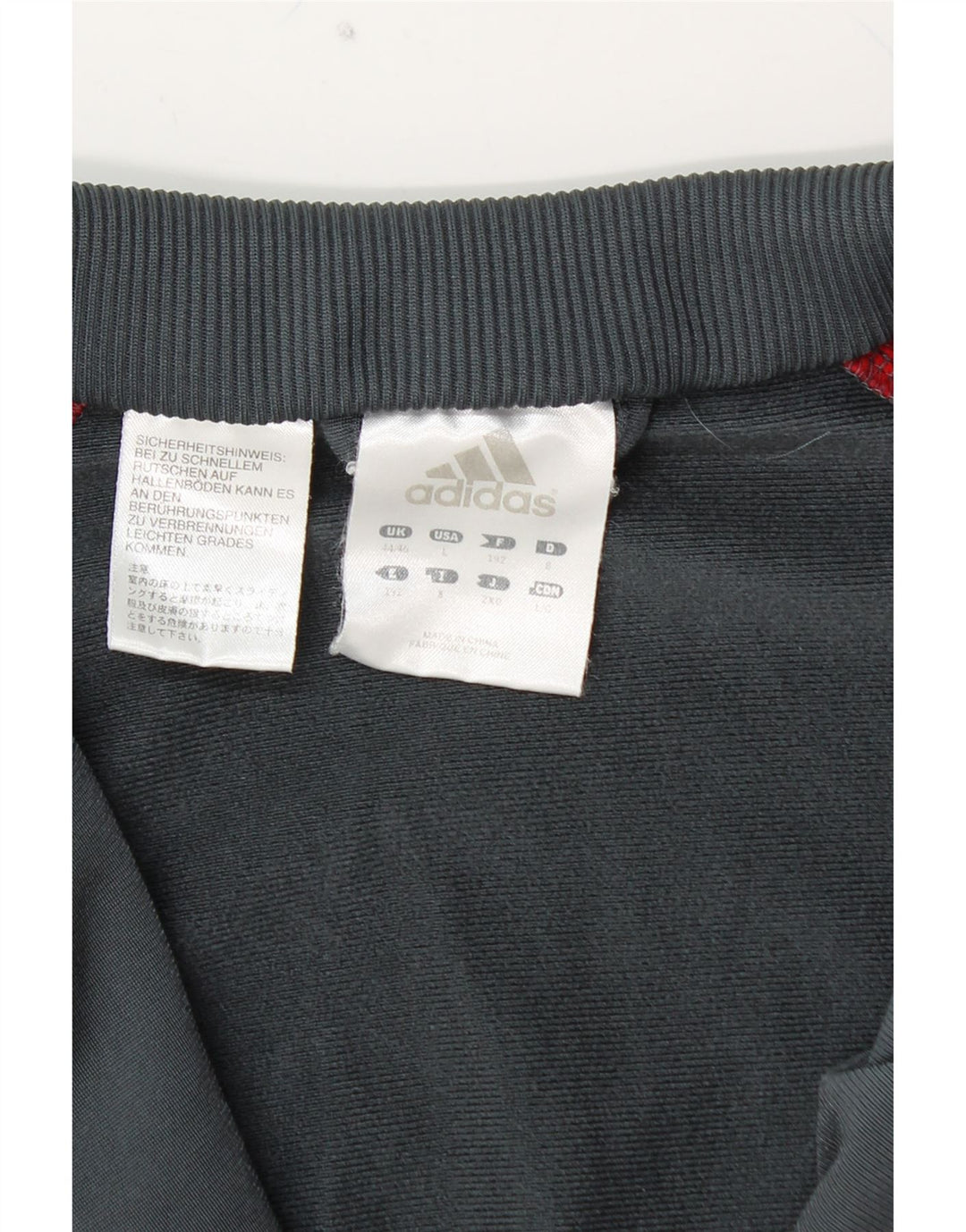 ADIDAS Mens Tracksuit Top Jacket UK 44/46 Large Grey Colourblock Polyester