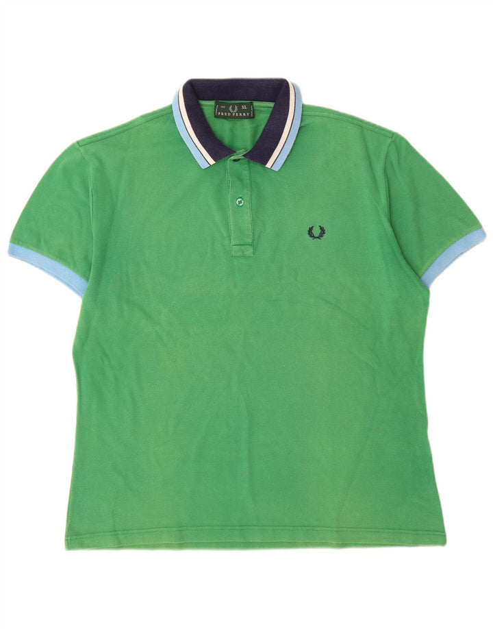 Fred Perry Mens Polo Shirt XL Green Cotton