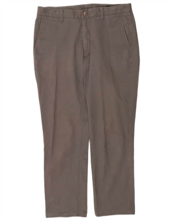 BONOBOS Mens Straight Chino Trousers W32 L28 Grey Cotton