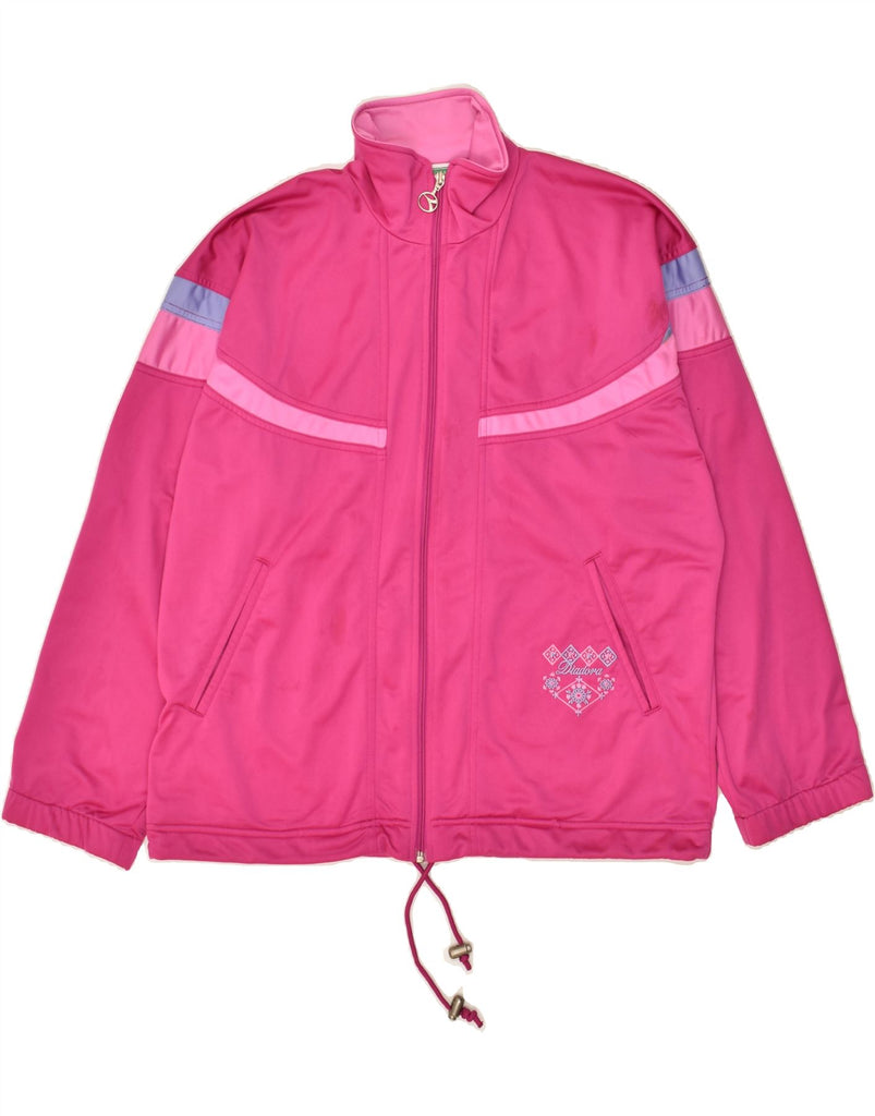 DIADORA Womens Tracksuit Top Jacket UK 22 3XL Pink Polyester | Vintage Diadora | Thrift | Second-Hand Diadora | Used Clothing | Messina Hembry 