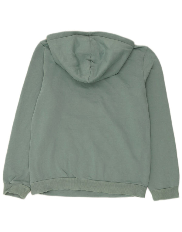 Puma Girls Graphic Hoodie Jumper 13-14 Years Large Green Cotton