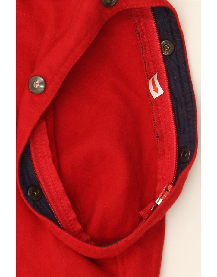 CONTE OF FLORENCE Mens Sleeveless Tracksuit Top Jacket Large Red Wool Vintage Conte of Florence and Second-Hand Conte of Florence from Messina Hembry 