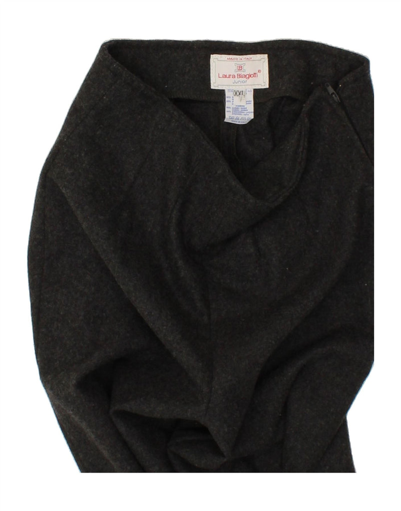 LAURA BIAGIOTTI Girls Tapered Casual Trousers 11-12 Years 2XL W24 L27 Grey Vintage Laura Biagiotti and Second-Hand Laura Biagiotti from Messina Hembry 