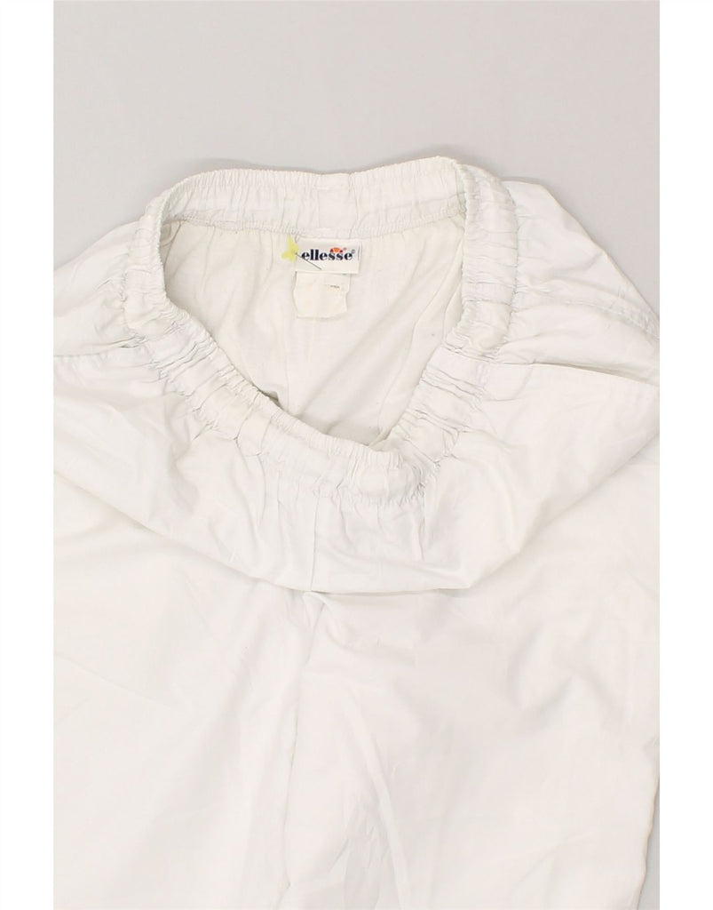 ELLESSE Womens Tracksuit Trousers UK 8 Small White Polyester | Vintage Ellesse | Thrift | Second-Hand Ellesse | Used Clothing | Messina Hembry 