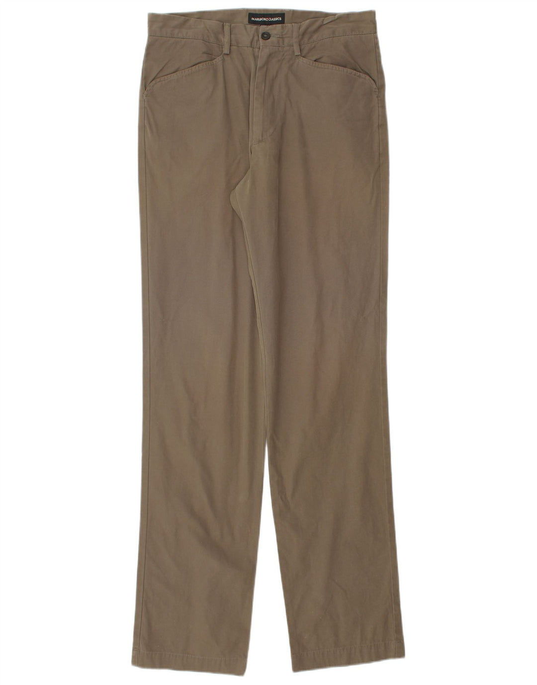 Marlboro Classics Mens Straight Casual Trousers EU 46 Small W30 L34 Khaki