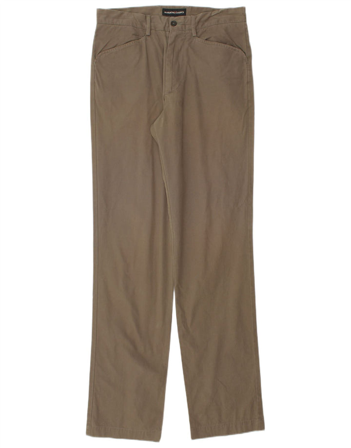 Marlboro Classics Mens Straight Casual Trousers EU 46 Small W30 L34 Khaki