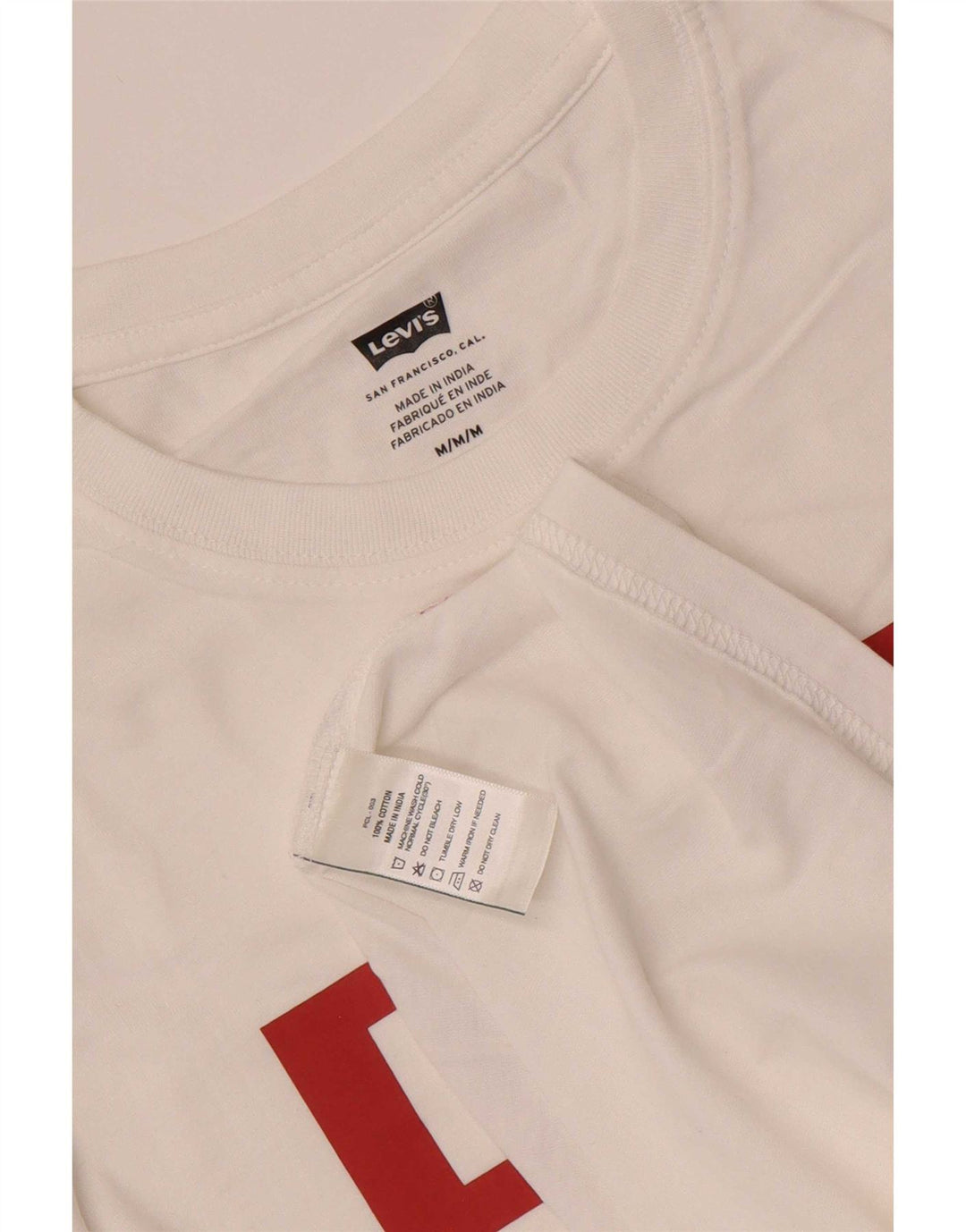 Levi's Mens Graphic T-Shirt Top Medium White Cotton