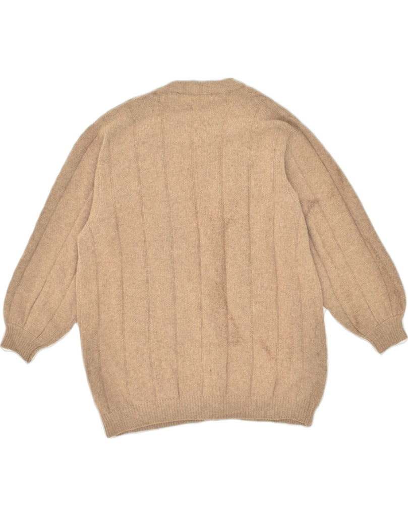 JOHN WALKER Womens Cardigan Sweater UK 20 2XL Beige Wool | Vintage John Walker | Thrift | Second-Hand John Walker | Used Clothing | Messina Hembry 