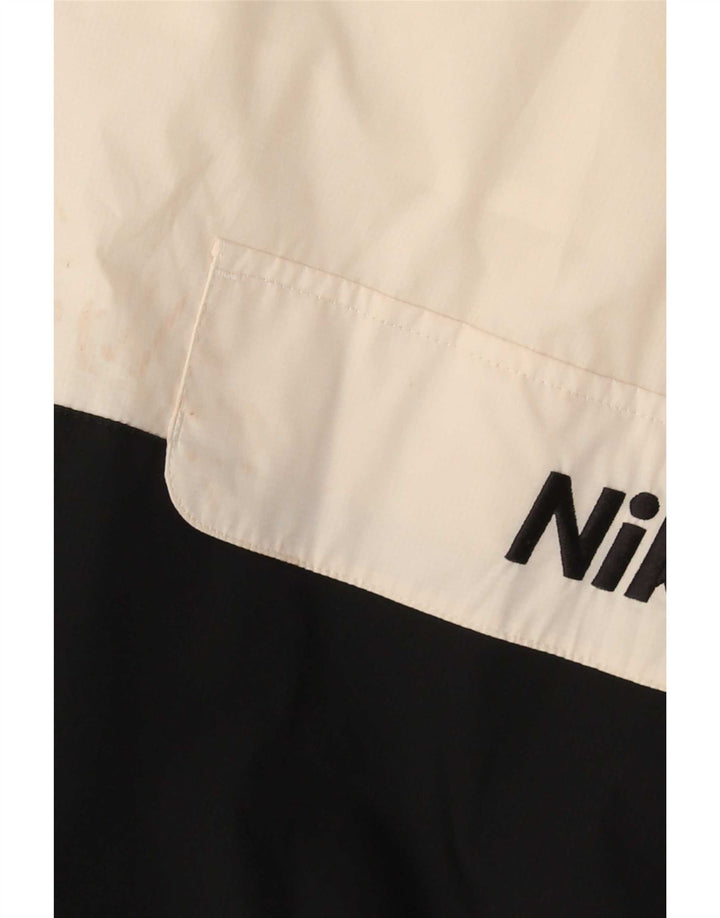 Nike Mens Graphic Hooded Rain Jacket UK 40 Large Black Colourblock