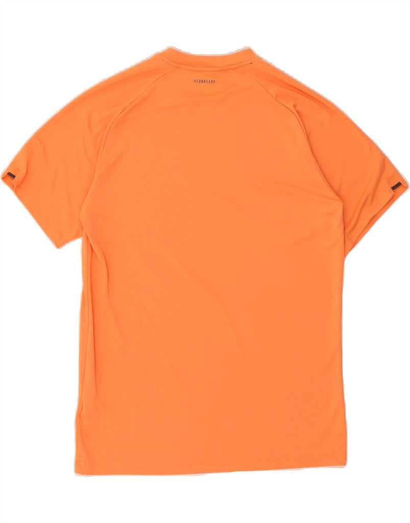 ADIDAS Mens Aeroready T-Shirt Top Small Orange Polyester Vintage Adidas and Second-Hand Adidas from Messina Hembry 