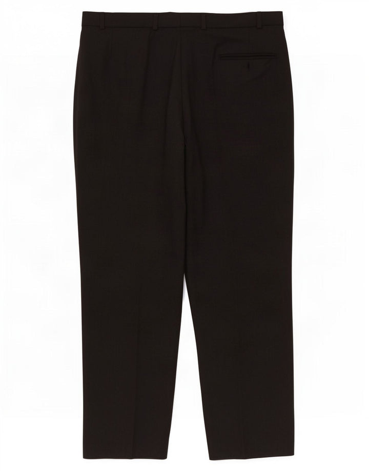 Marks & Spencer Mens Straight Suit Trousers W40 L31 Grey Wool