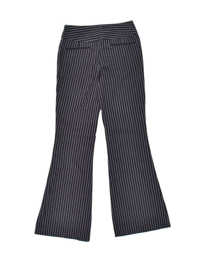 CALVIN KLEIN Girls Flare Trousers 7-8 Years W24 L26 Navy Blue Pinstripe | Vintage Calvin Klein | Thrift | Second-Hand Calvin Klein | Used Clothing | Messina Hembry 