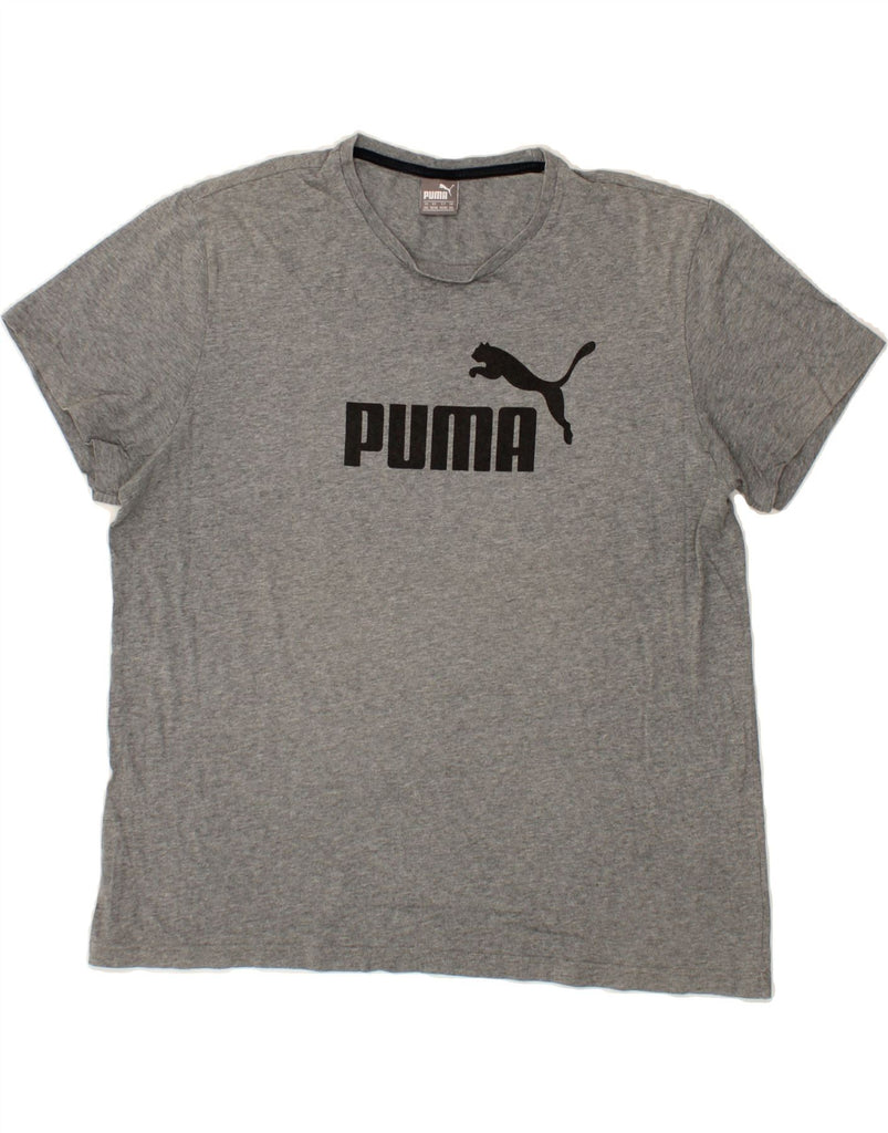 PUMA Mens Graphic T-Shirt Top 2XL Grey Cotton | Vintage Puma | Thrift | Second-Hand Puma | Used Clothing | Messina Hembry 