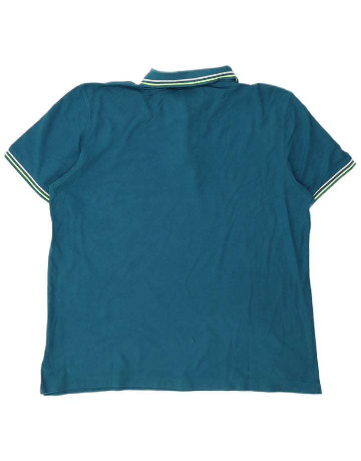 Lotto Mens Polo Shirt XL Blue Cotton