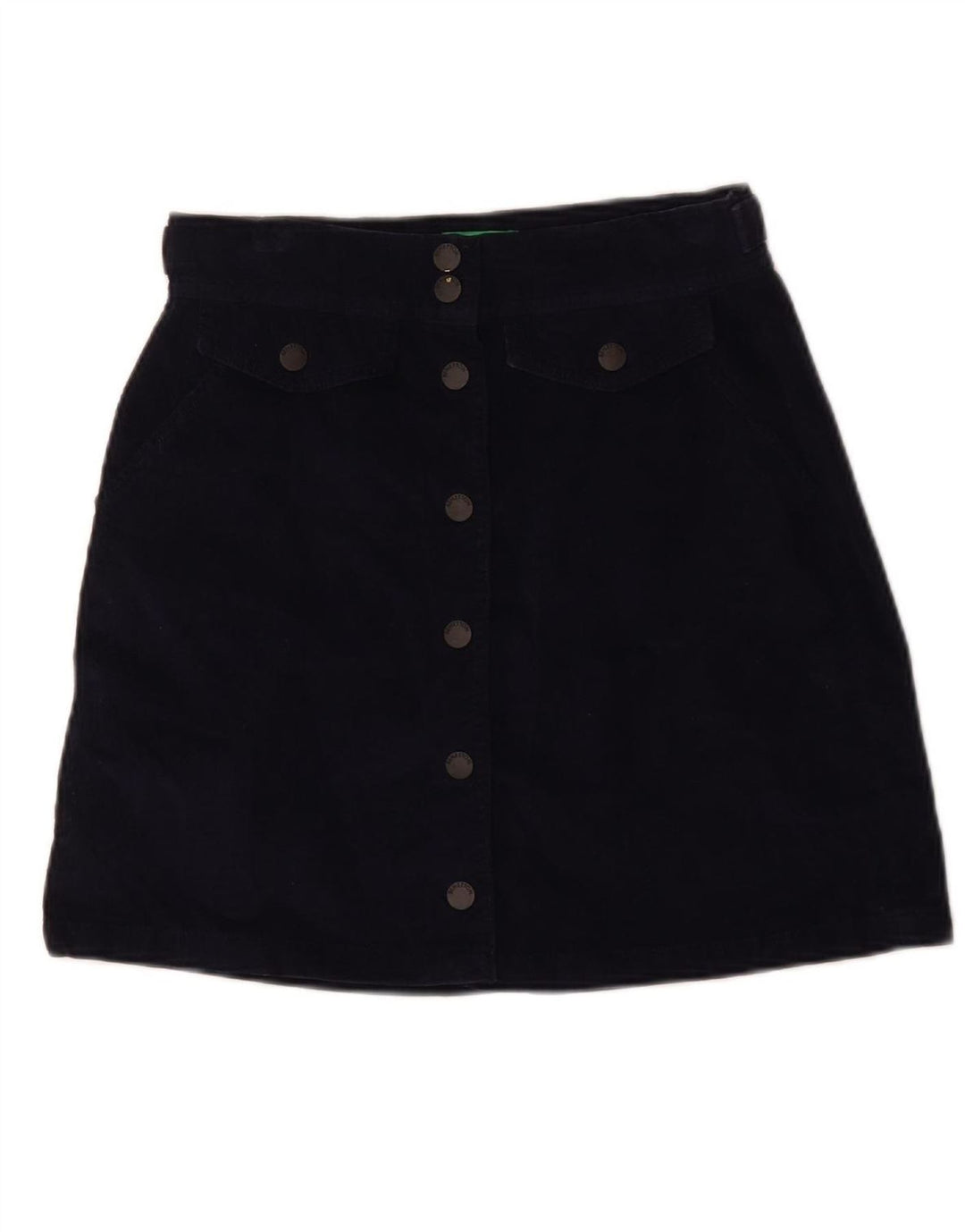 BENETTON Womens Mini Corduroy Skirt W28 Medium  Navy Blue