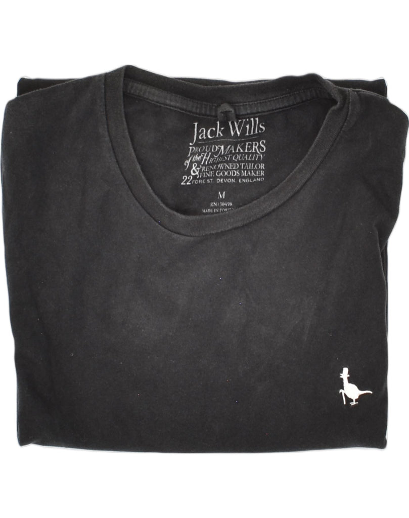 JACK WILLS Mens T-Shirt Top Medium Black Cotton | Vintage Jack Wills | Thrift | Second-Hand Jack Wills | Used Clothing | Messina Hembry 