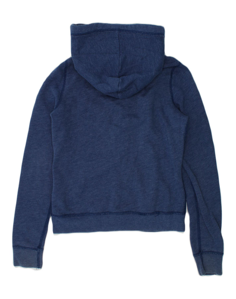 ABERCROMBIE & FITCH Girls Zip Hoodie Sweater 7-8 Years Small  Navy Blue | Vintage Abercrombie & Fitch | Thrift | Second-Hand Abercrombie & Fitch | Used Clothing | Messina Hembry 