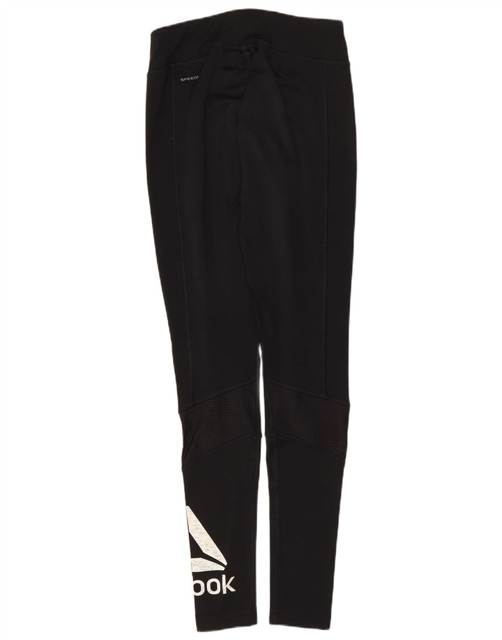 Reebok Womens Graphic Leggings UK 4 XS  Black
