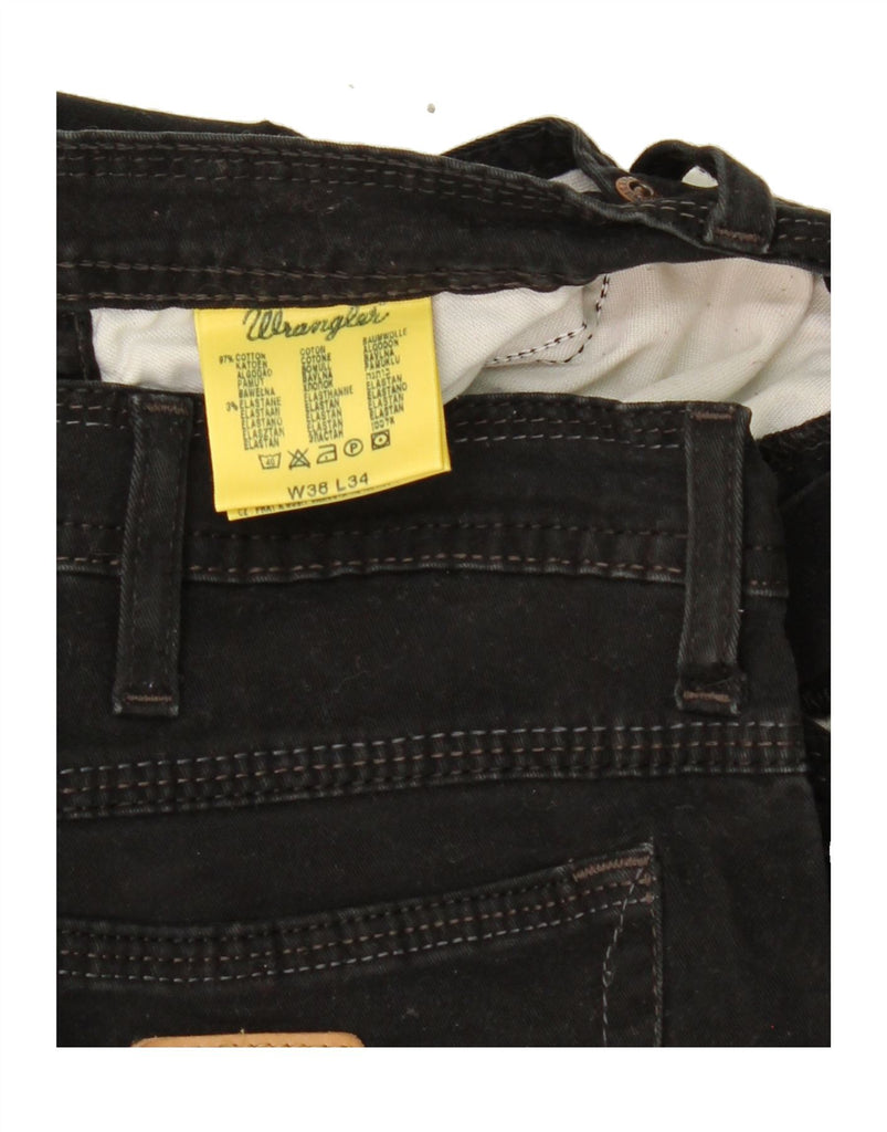 WRANGLER Mens Straight Casual Trousers W36 L34 Black Cotton Vintage Wrangler and Second-Hand Wrangler from Messina Hembry 